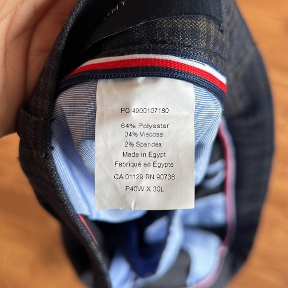 Tommy Hilfiger pants. Color Navy stripes. Size 40*30 - Picture 3 of 6